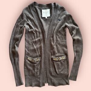 y2k ABERCROMBIE & FITCH knit cardigan sweater Small Downtown Mori Girl Fairy